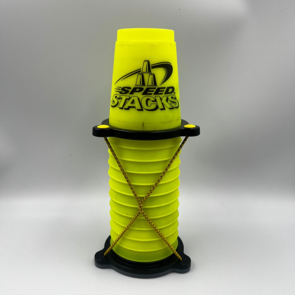 Speed Stacks Sport Stacking Set 12 Neon Yellow Cups with StackIt Timer & Carrier